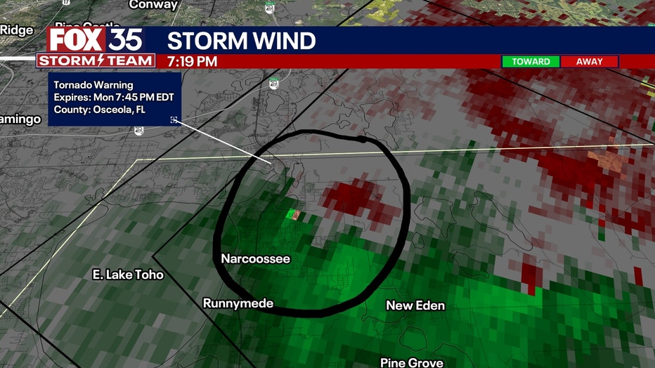 Funnel cloud caught on camera following tornado warning in Orange