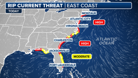 Stalled weather pattern to bring coastal flooding, rip currents to mid-Atlantic, Southeast and Florida