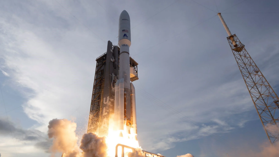ULA rocket launches 27 of Amazon's Project Kuiper internet satellites into space