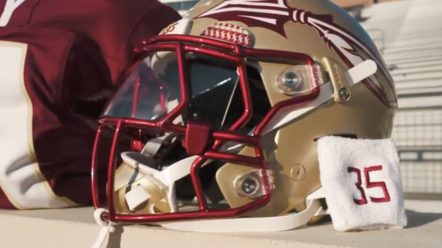 FSU Football wears armbands during Saturday's game for Ethan Pritchard, player shot in back of head