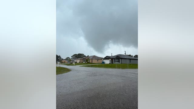 VIDEO: Weak tornado briefly touched down in Palm Bay on Sunday, NWS says