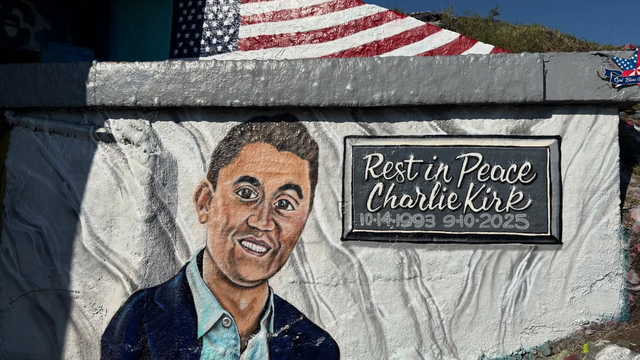 Young people restore Charlie Kirk memorial mural with Bible verses after vandals deface tribute