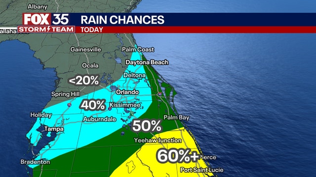 Orlando weather: Widespread showers, storms expected through evening