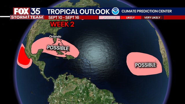 Invest 91L dissipates in the Atlantic; 2 zones marked for potential tropical development in mid-September