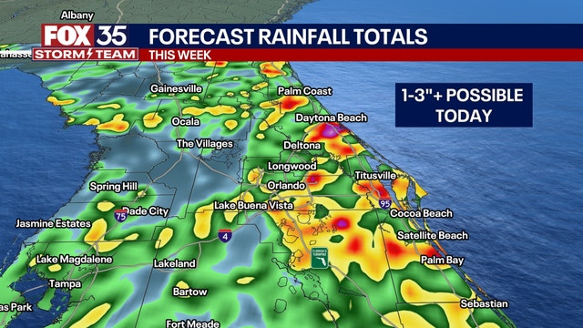 Orlando weather: Scattered storms to bring several inches of rain, possible flash flooding