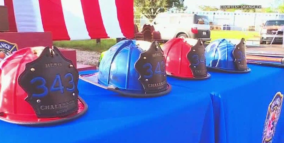Orange County firefighters, residents take part in 343 Challenge