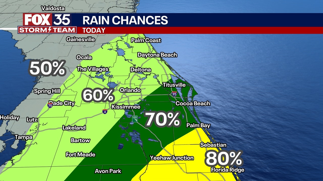 Orlando weather: Heavy rain and scattered storm chances on the rise, expected through weekend