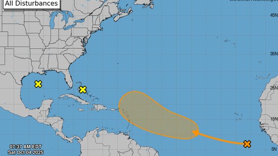 NHC: Tropical waves bring rain to Florida, Tropical storm Jerry possible in Atlantic