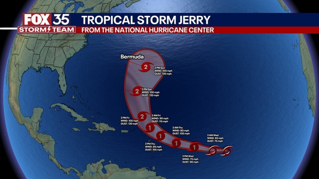 National Hurricane Center: Tropical Storm Jerry forms, expected to become hurricane in next few days