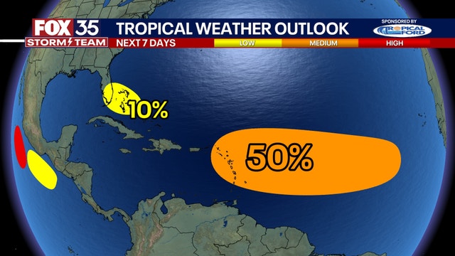 National Hurricane Center: Areas to watch for tropical development highlighted near Florida, Central Atlantic