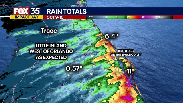 Volusia, Brevard rain totals: How much has fallen in last 24 hours?