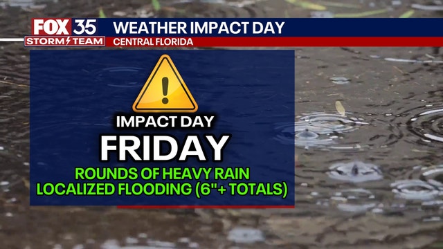 Orlando weather: Heavy rain, flooding risk for Florida’s East Coast on Friday