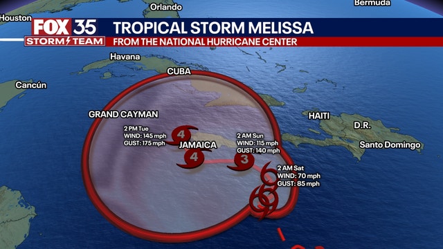 Tropical Storm Melissa forecast to be major Cat. 4 hurricane in Caribbean: National Hurricane Center