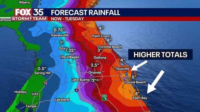 Orlando weather: Heavy rain and flooding to impact coastal counties through weekend