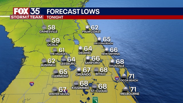 Orlando weather: Clear skies tonight, mostly sunny weather on Wednesday