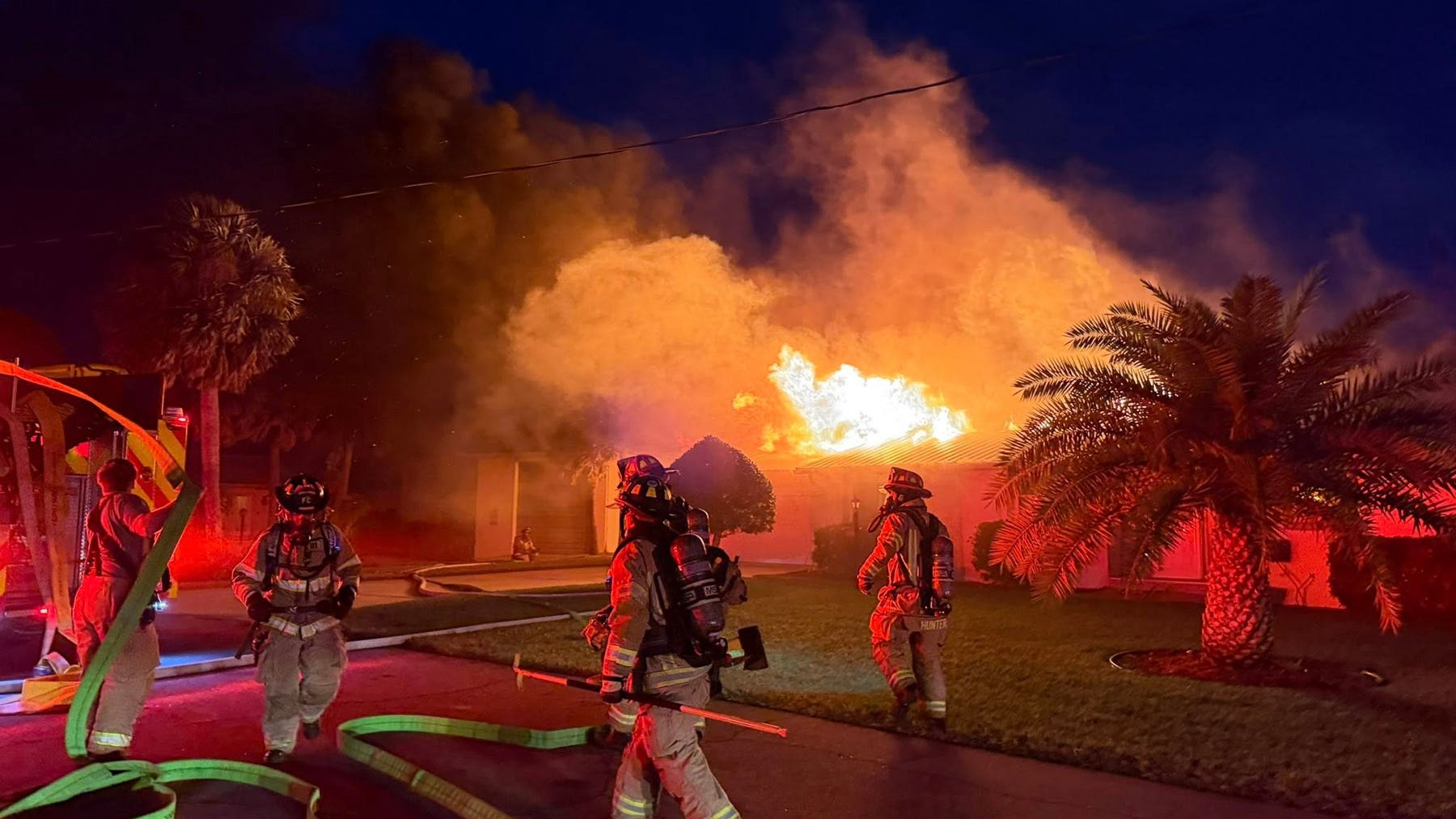 Firefighters forced to evacuate while fighting Flagler Beach house fire