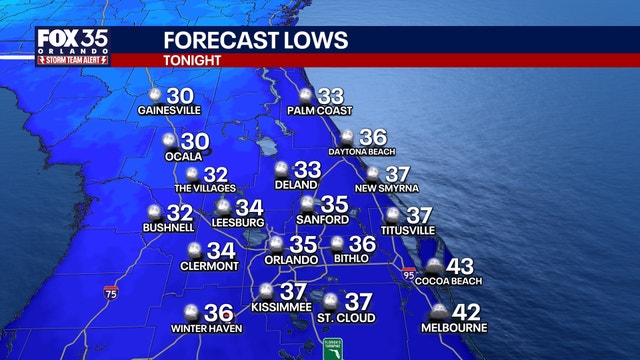 Orlando weather: Record cold temperatures Tuesday; forecast, timeline, how cold