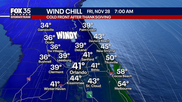 Orlando weather: Mostly clear tonight, cooler temperatures arriving for Thanksgiving