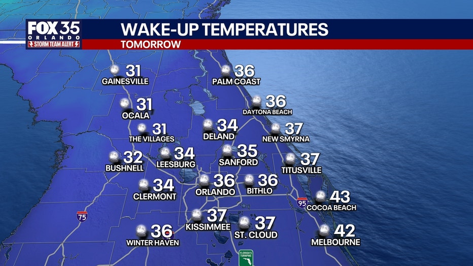 Orlando weather: Record cold temperatures Tuesday; forecast, timeline ...
