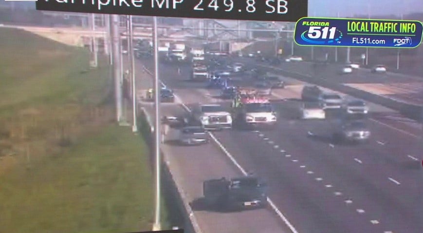 Multi-vehicle crash shut down part of Florida’s Turnpike in Osceola County