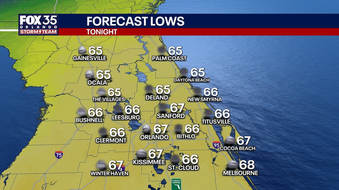 Orlando weather: Wet, mild Thursday night gives way to dry, cooler Friday