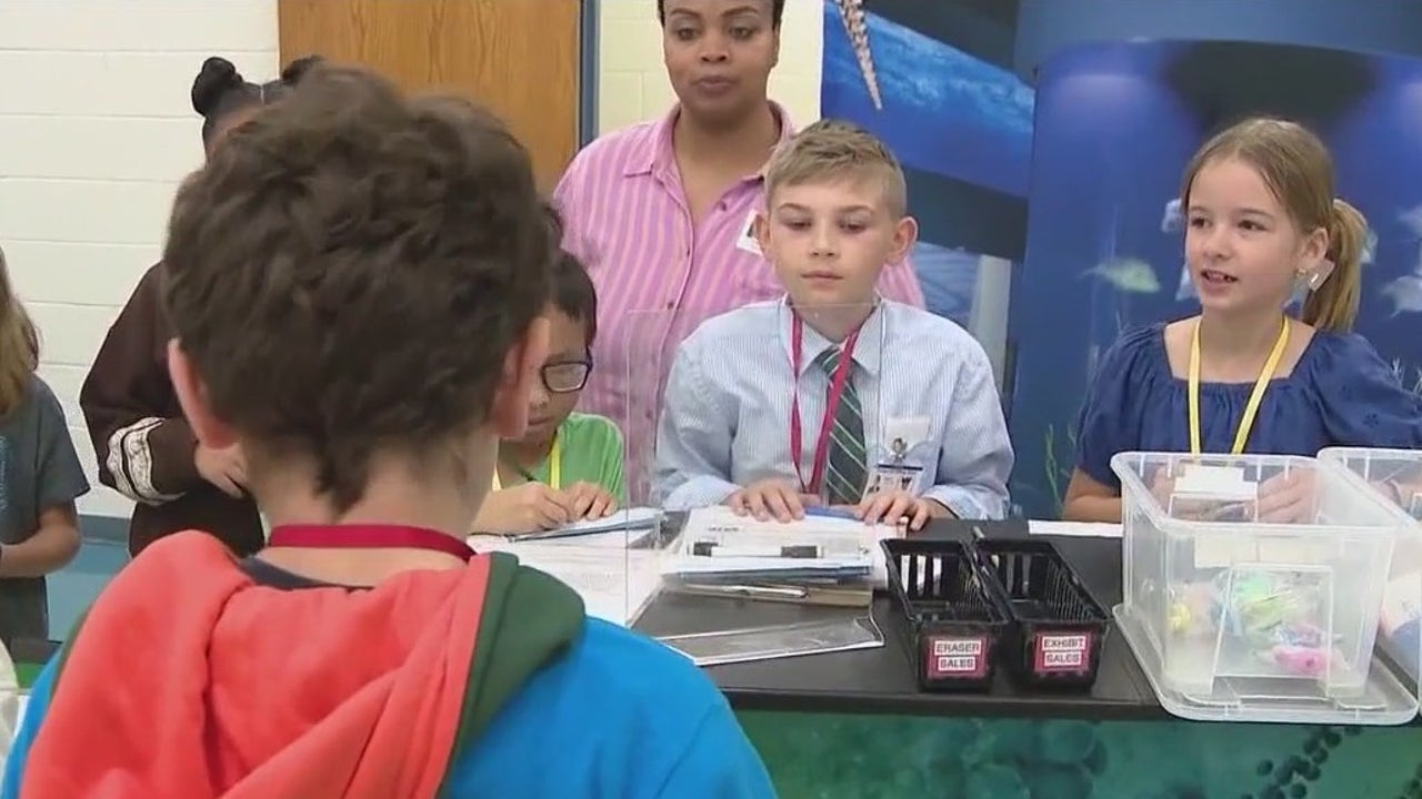 Elementary student take over BizTown for hands-on civics and financial literacy lessons