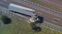Traffic worker killed in I-95 semi truck crash: FHP