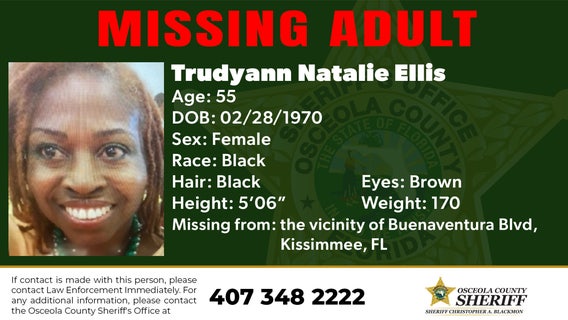 Have you seen this missing woman? Osceola County seeking woman, 55, missing in Kissimmee