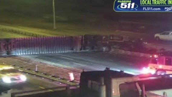 Florida's Turnpike reopens in Osceola County after overturned tractor-trailer causes major traffic delays