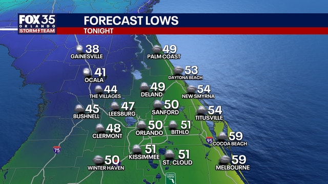 Orlando weather: Cold front brings chilly temperatures to Central Florida