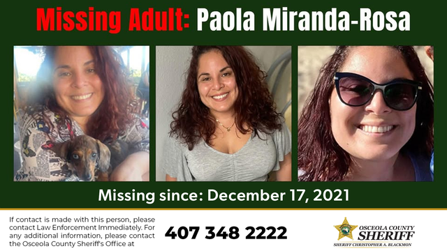 Four years later: $5K reward for information about Osceola County missing woman, Paola Marie Miranda-Rosa