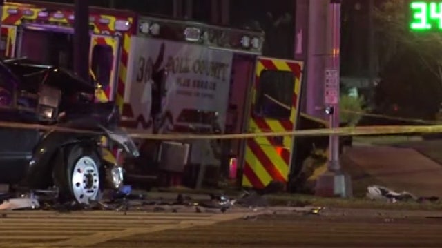 Paramedic, patient in 'critical' condition after ambulance truck crash in Polk County