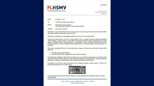 Florida license plate law: Are decorative plates, covers OK? State, police clarify confusion