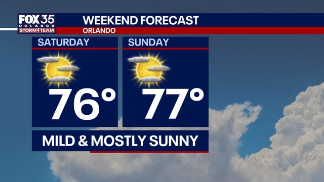 Orlando weather: Pleasant, cooler weekend ahead for Central Florida