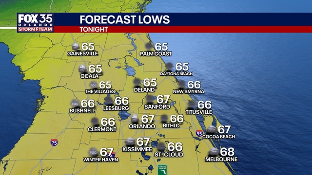 Orlando weather: Wet, mild Thursday night gives way to dry, cooler Friday