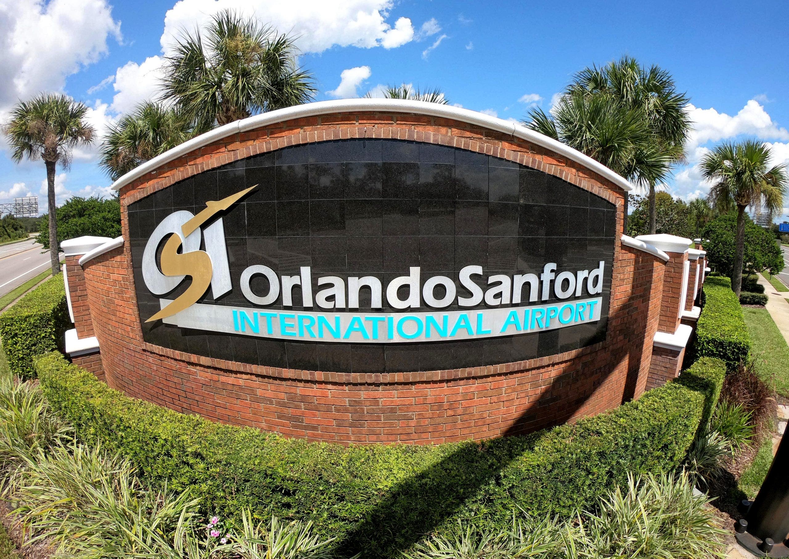 Private plane slides off Orlando Sanford International Airport runway