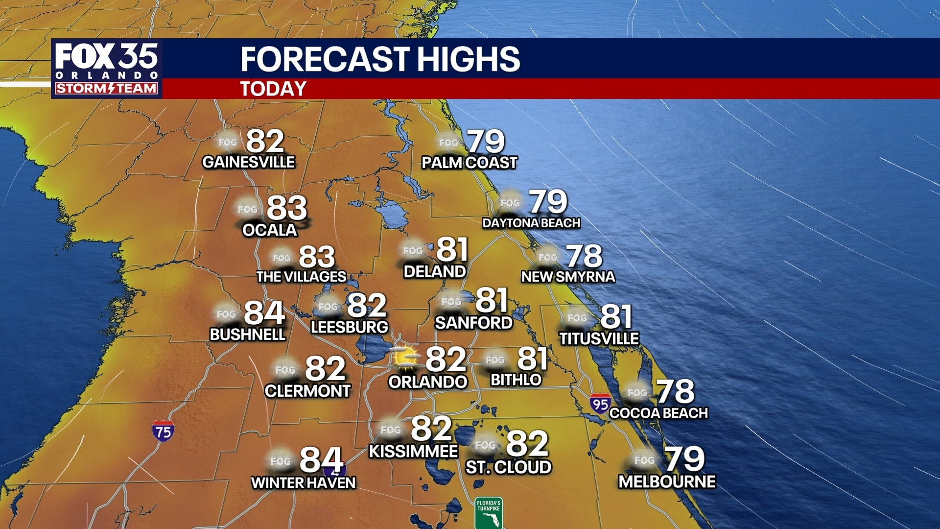 Orlando weather: Warm weekend but rain possible on Sunday