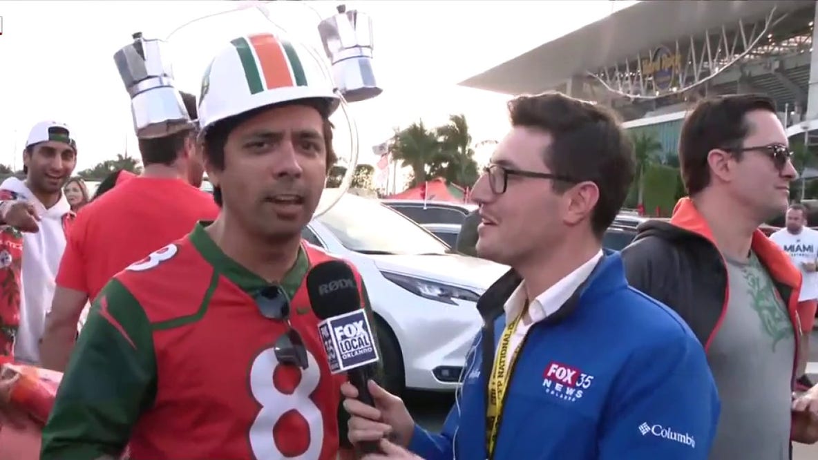 Fans gather for College Football Championship game in Miami