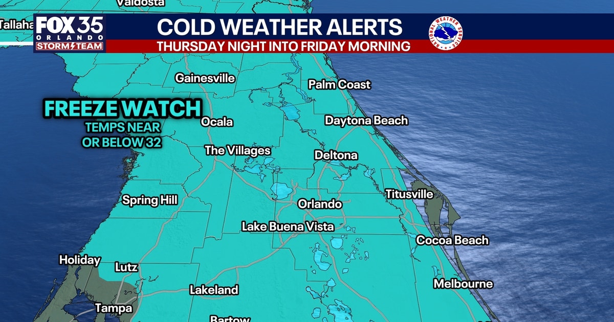 Florida cold front: county-by-county forecast, timeline, how cold it could get