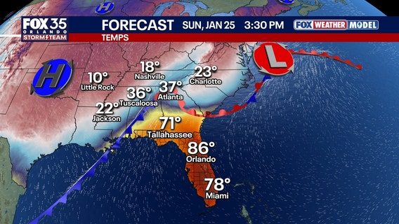 Orlando weather: Warm stretch for Central Florida before cool temps return