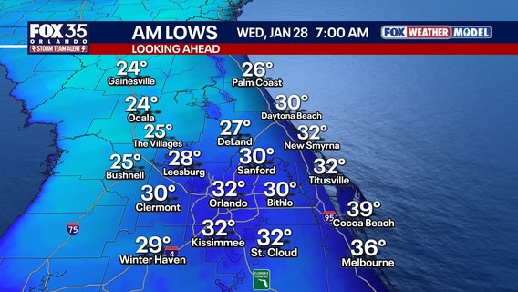 Orlando weather: Temperatures plunge as cold blast sweeps across Central Florida