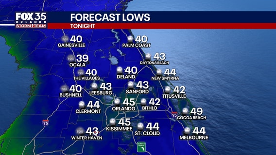 Orlando weather: Clear, milder night ahead as warmer weather build into the weekend