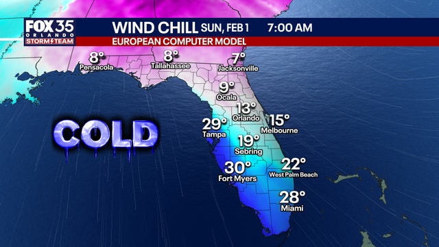 Snow in Orlando? Potentially record-setting cold air to dip into Florida this week