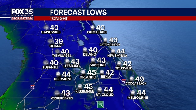 Orlando weather: Clear, milder night ahead as warmer weather build into the weekend