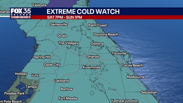 Rare 'Extreme Cold Watch' issued for all Central Florida ahead of dangerous cold this weekend