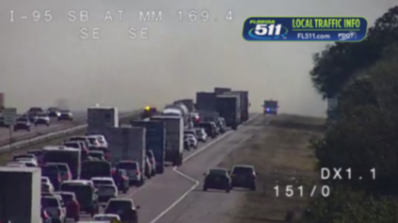 Brush fire causes I-95 closure in Brevard County, troopers say