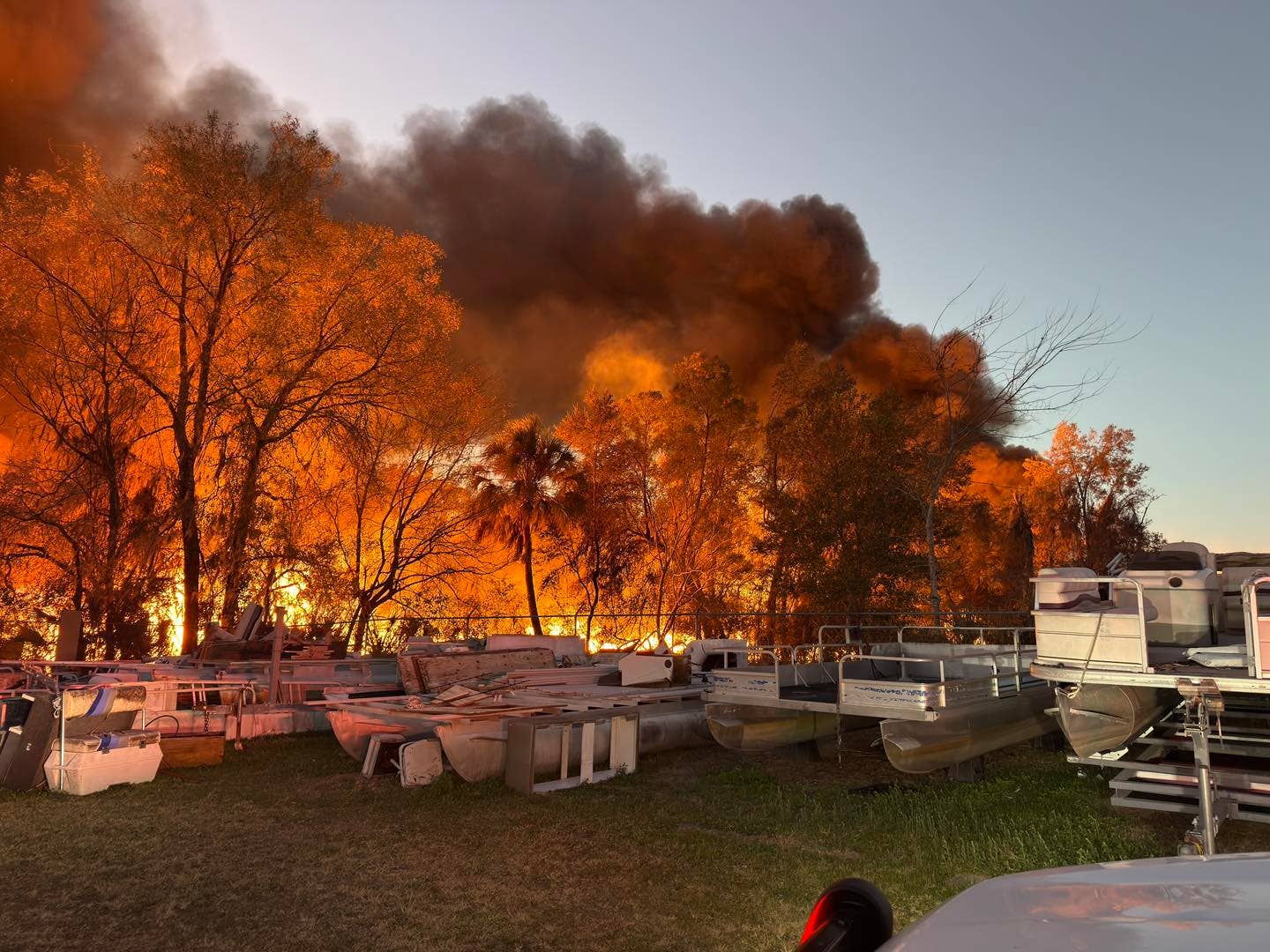 Dunnellon Fire: Treated railroad ties burning in Marion County, officials say