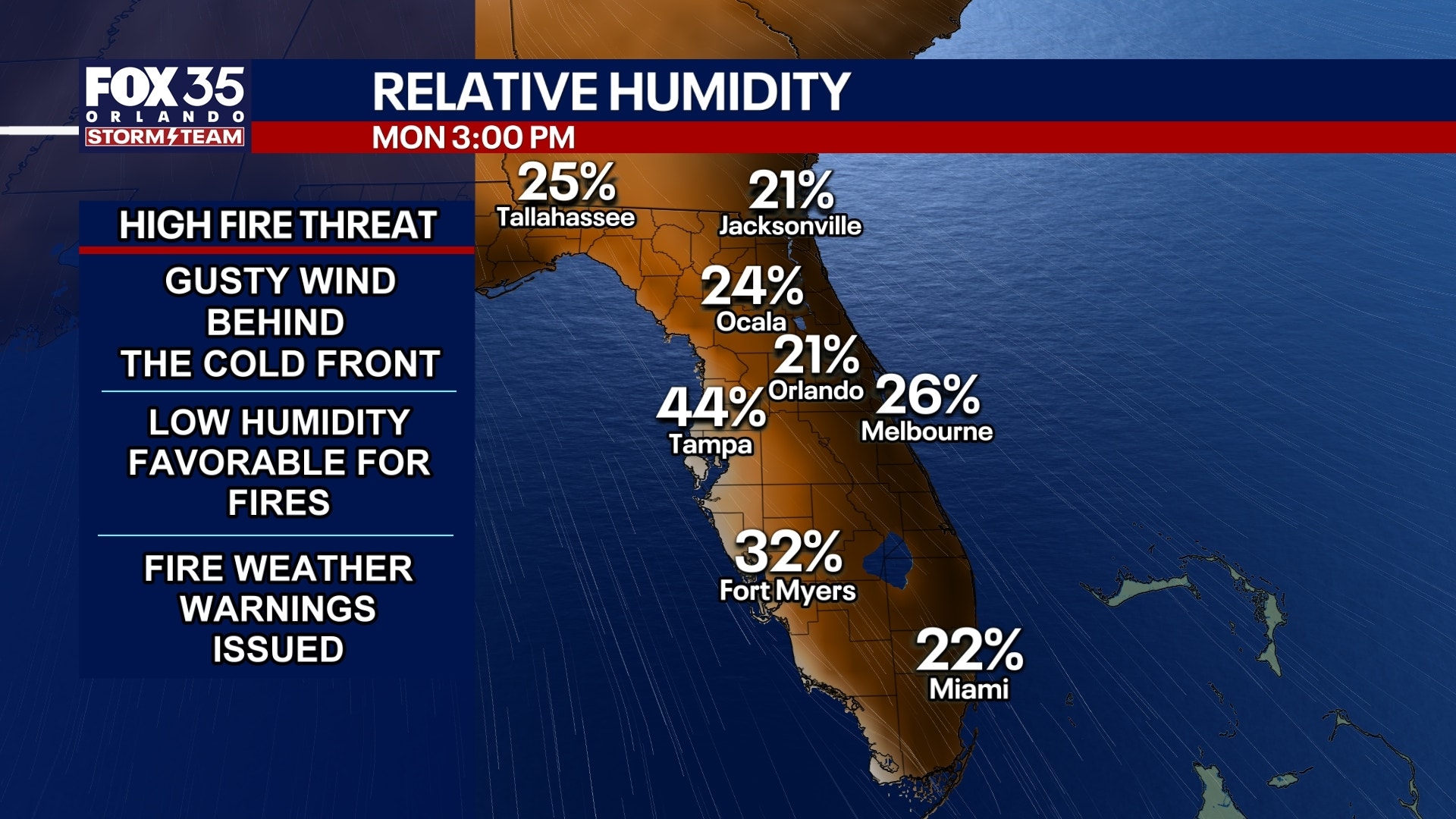 Red flag warnings in Florida amid wildfire threats