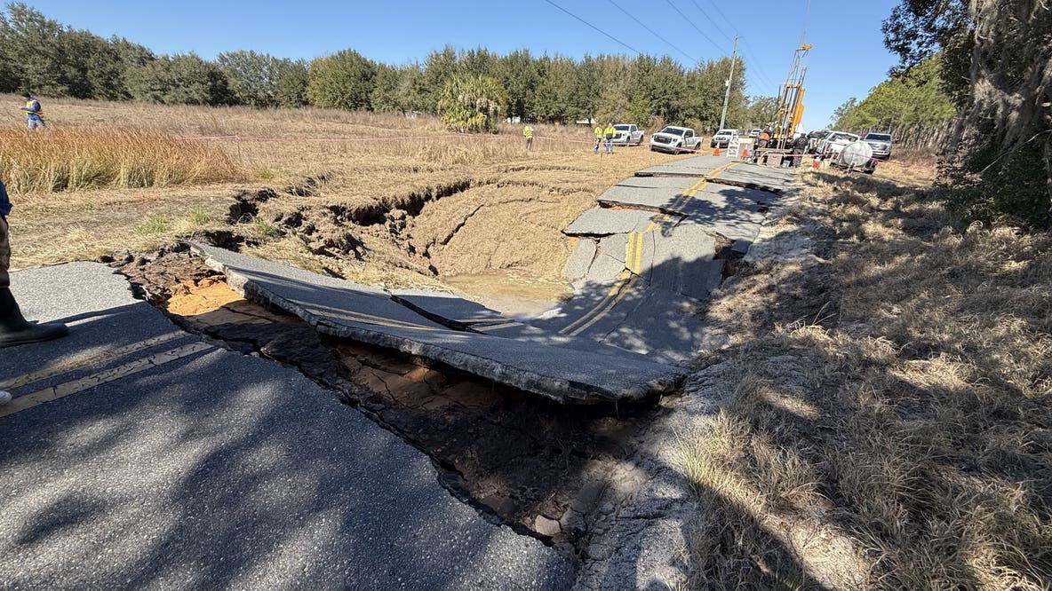 Is it a sinkhole? Lake County closes Empire Church Road near S.R. 33 for 'significant roadway depression'