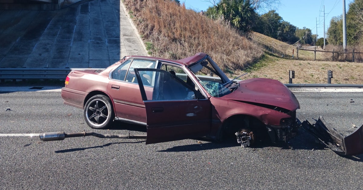 Florida man dies after car falls off overpass onto Interstate-75, troopers say